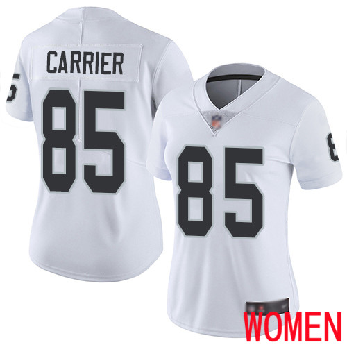 Oakland Raiders Limited White Women Derek Carrier Road Jersey NFL Football 85 Vapor Untouchable Jersey
